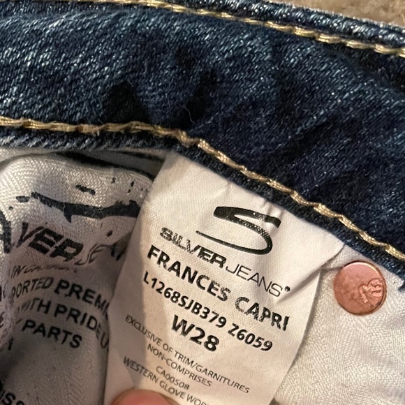SILVER JEANS Brand “Frances” Capri Size 28 - Picture 5 of 5